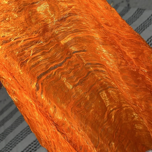 Luxury Deep Orange Hijab Scarf NWOT - Picture 9 of 9